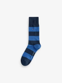 Tommy Hilfiger Blue Tommy Hilfiger Mens Blue Socks 5 Pack