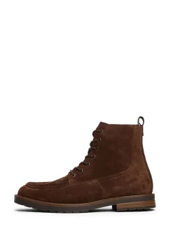 Tommy Hilfiger Brown Cleat Suede Moc Toe Boots
