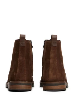 Tommy Hilfiger Brown Cleat Suede Moc Toe Boots