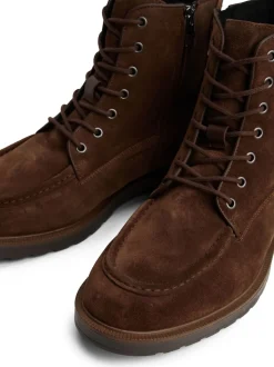 Tommy Hilfiger Brown Cleat Suede Moc Toe Boots