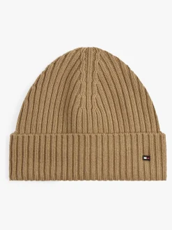 Tommy Hilfiger Brown Flag Pure Wool Beanie