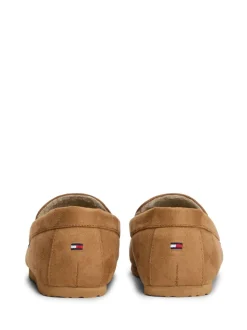 Tommy Hilfiger Brown Fleece Lined Driver Slippers
