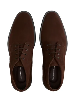 Tommy Hilfiger Brown Suede Lace-Up Boots
