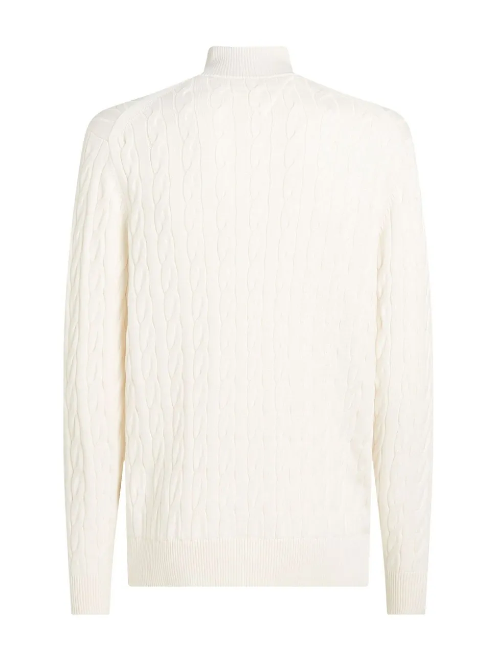 Tommy Hilfiger Cream Cable Knit Half Zip Jumper