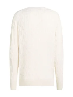 Tommy Hilfiger Cream Cable Knit Crew Neck Jumper