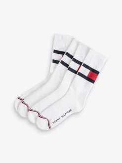 Tommy Hilfiger Flag White Socks 2 Pack