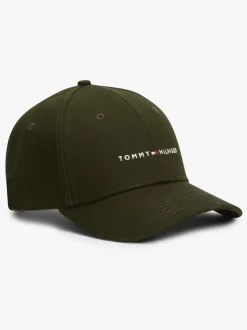 Tommy Hilfiger Green Logo Embroidery Twill Six-Panel Baseball Cap