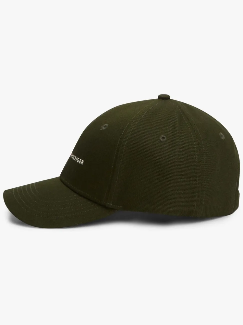Tommy Hilfiger Green Logo Embroidery Twill Six-Panel Baseball Cap