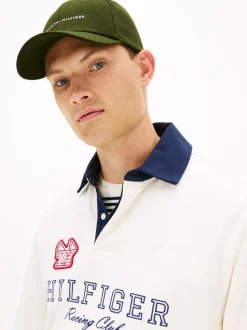 Tommy Hilfiger Green Logo Embroidery Twill Six-Panel Baseball Cap