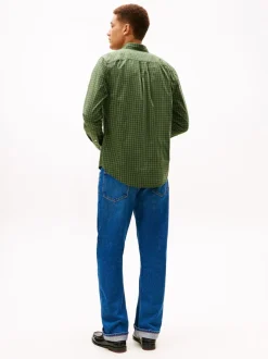 Tommy Hilfiger Green TH Flex Regular Fit Tattersall Check Shirt