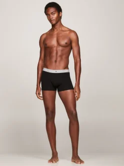 Tommy Hilfiger Grey Blue Signature Cotton Essential Boxers 3 Pack