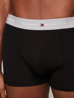 Tommy Hilfiger Grey Blue Signature Cotton Essential Boxers 3 Pack