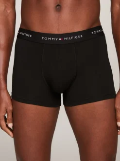 Tommy Hilfiger Grey Blue Signature Cotton Essential Boxers 3 Pack