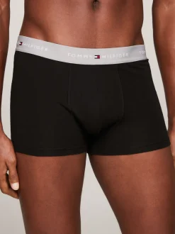 Tommy Hilfiger Grey Blue Signature Cotton Essential Boxers 3 Pack