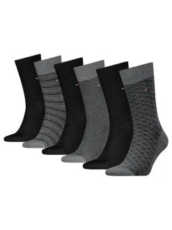 Tommy Hilfiger Grey Classic Socks 6 Pack Gift Box