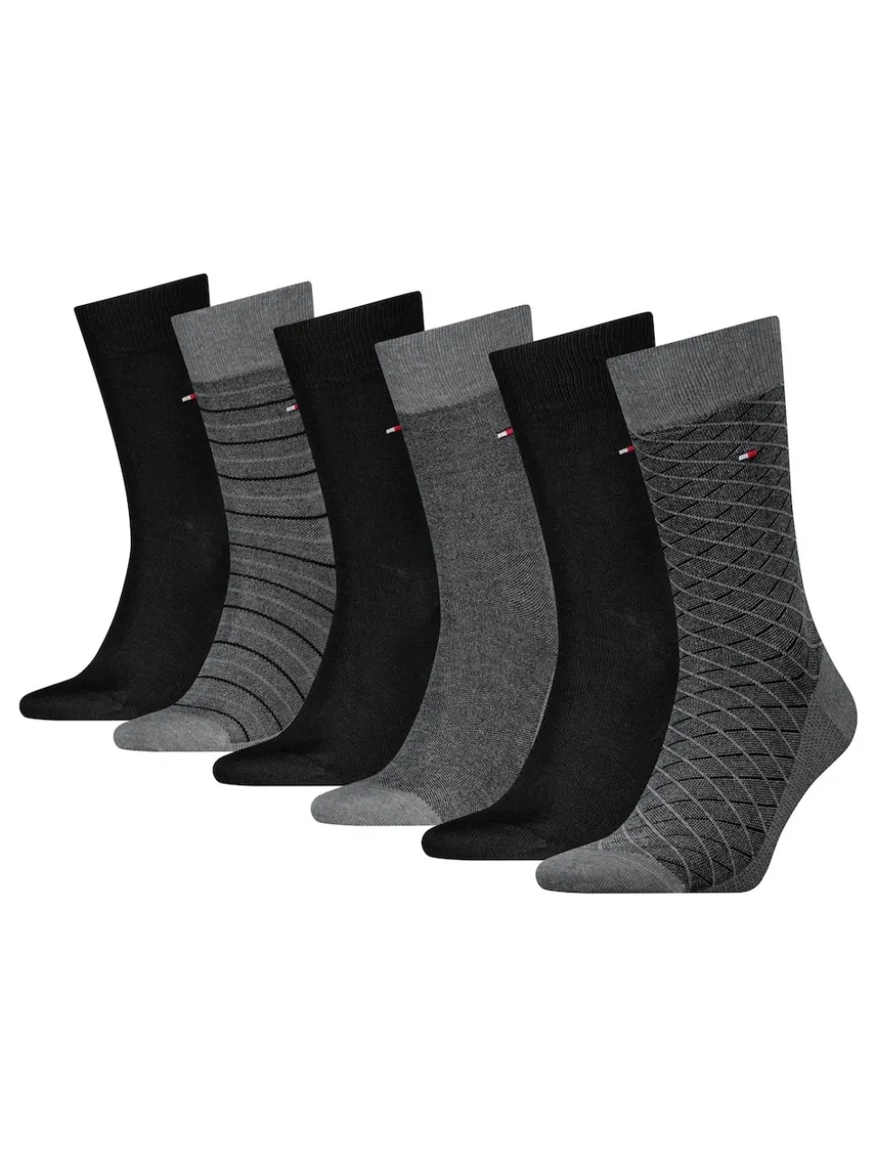 Tommy Hilfiger Grey Classic Socks 6 Pack Gift Box