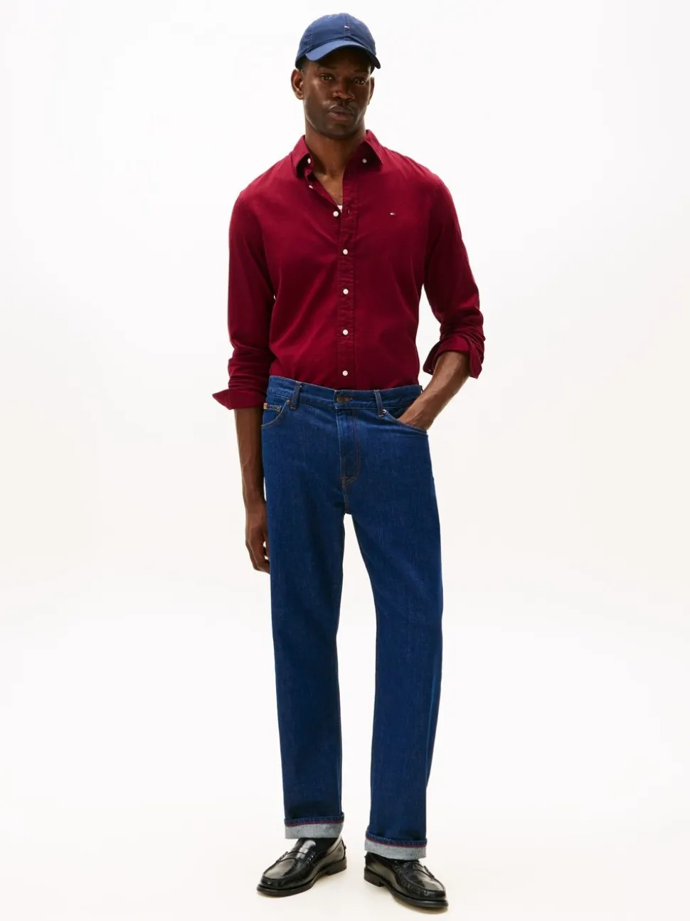 Tommy Hilfiger Red Flex Regular Fit Flannel Shirt
