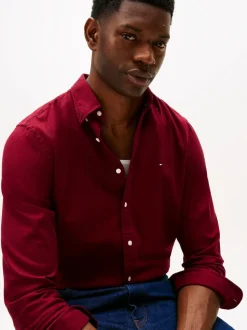 Tommy Hilfiger Red Flex Regular Fit Flannel Shirt