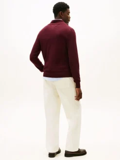Tommy Hilfiger Red Half-Zip Jumper With Cashmere