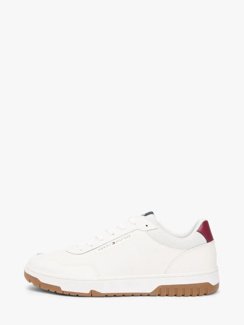 Tommy Hilfiger Red Lightweight With Leather Basketball Trainers