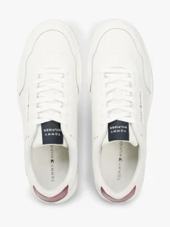 Tommy Hilfiger Red Lightweight With Leather Basketball Trainers