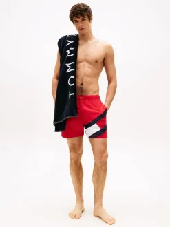 Tommy Hilfiger Red Medium Long Drawstring Shorts