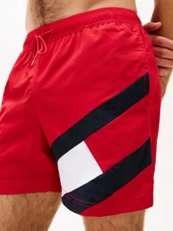 Tommy Hilfiger Red Medium Long Drawstring Shorts