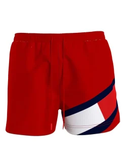 Tommy Hilfiger Red Medium Long Drawstring Shorts