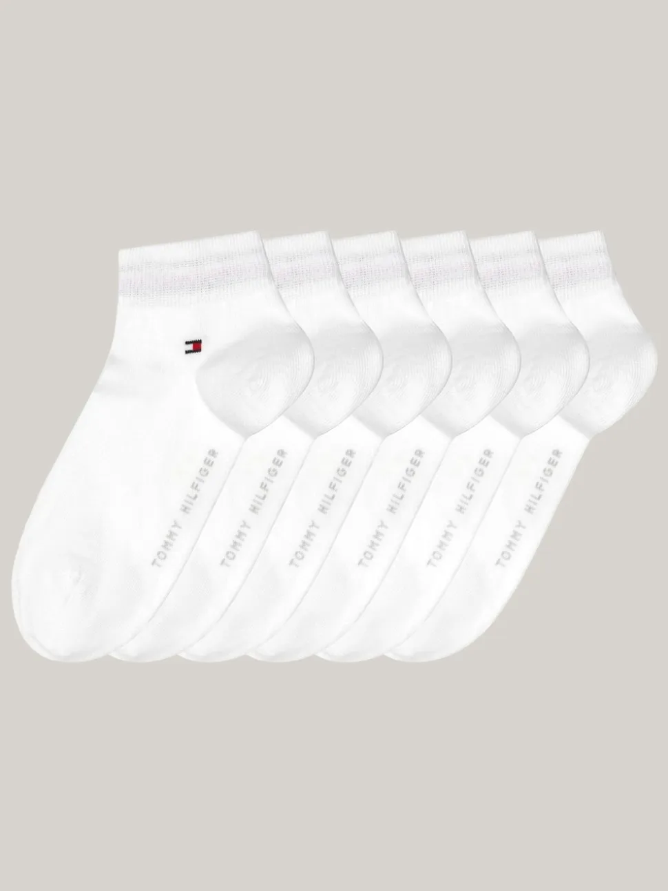Tommy Hilfiger White Ankle Socks 6 Pack