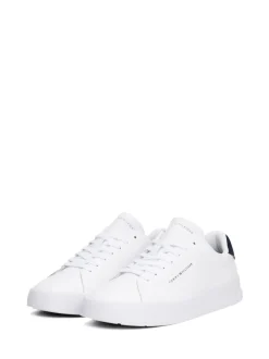 Tommy Hilfiger White Court Essential Leather Trainers
