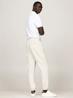 Tommy Hilfiger White Essential Fleece Joggers With Cuffs
