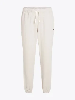 Tommy Hilfiger White Essential Fleece Joggers With Cuffs
