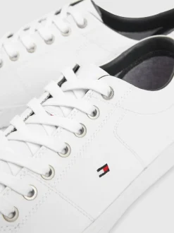 Tommy Hilfiger White Essential Leather Detail Trainers
