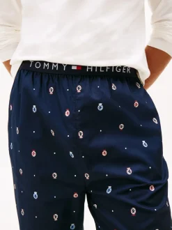 Tommy Hilfiger White Henley Woven Pyjamas Set Gift Box