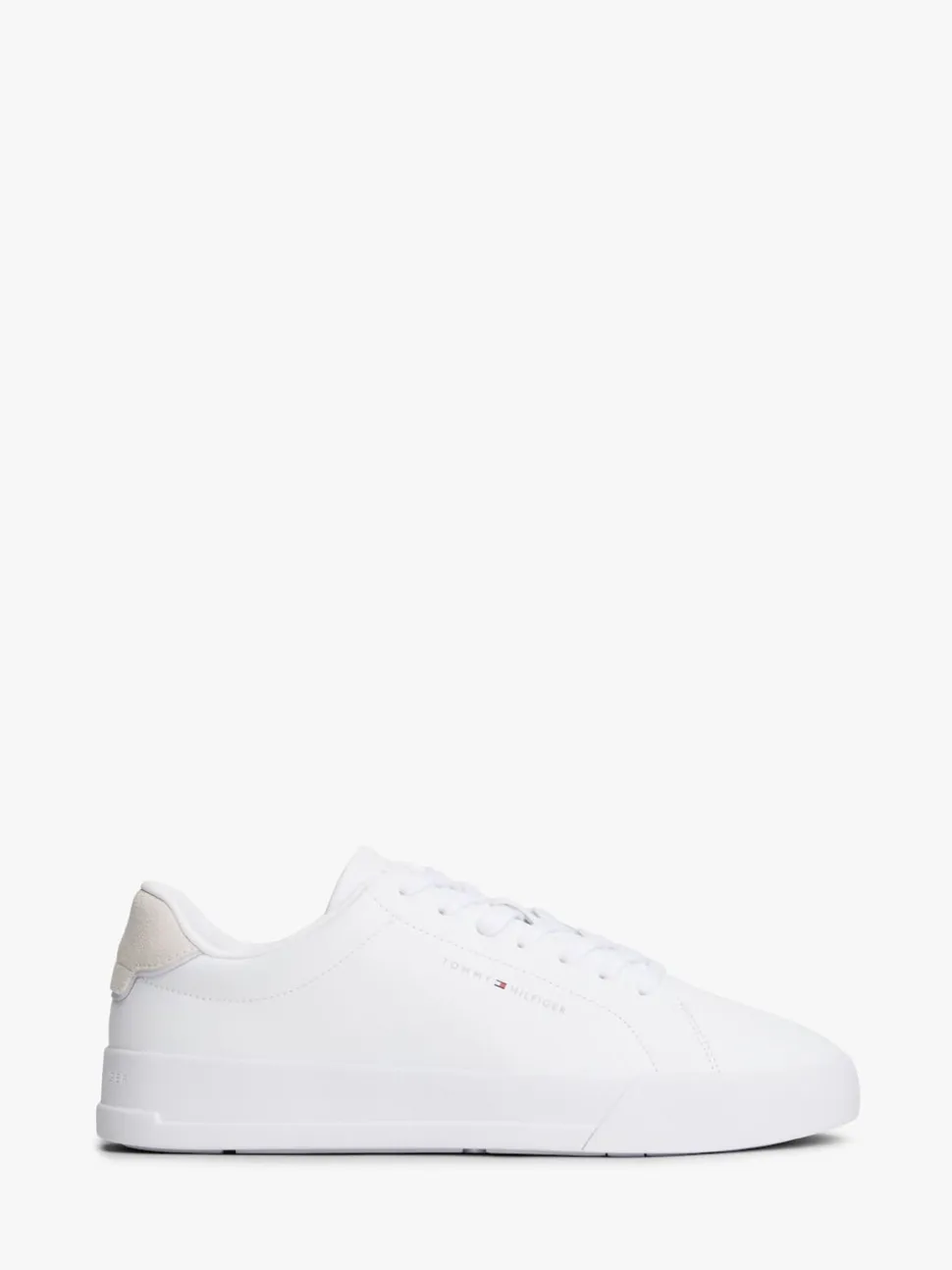 Tommy Hilfiger White Logo Court Leather Trainers