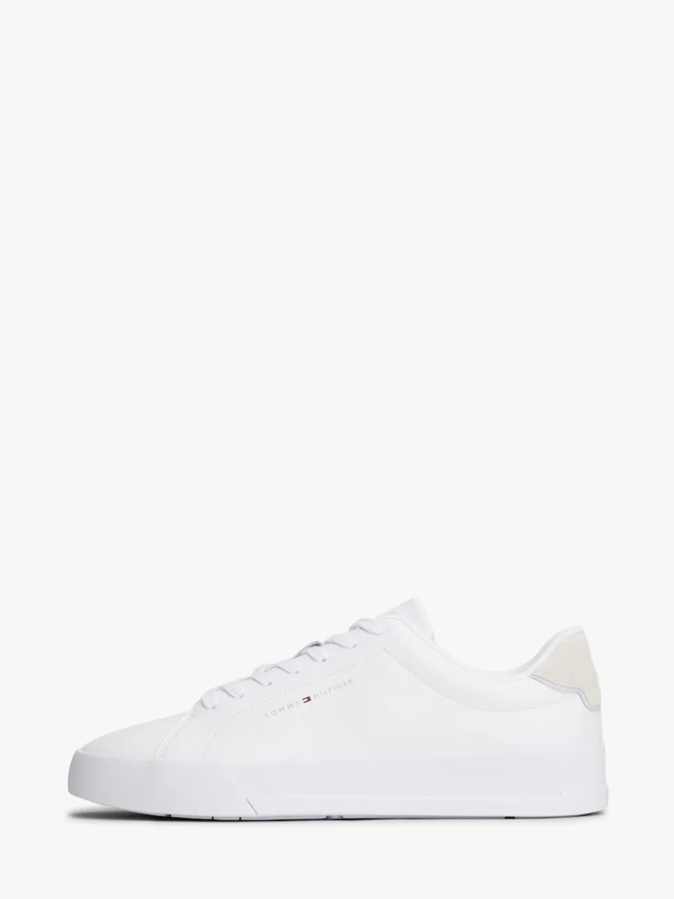 Tommy Hilfiger White Logo Court Leather Trainers