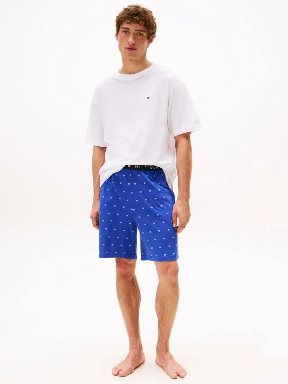 Tommy Hilfiger White T-Shirt And Shorts Pyjamas Set
