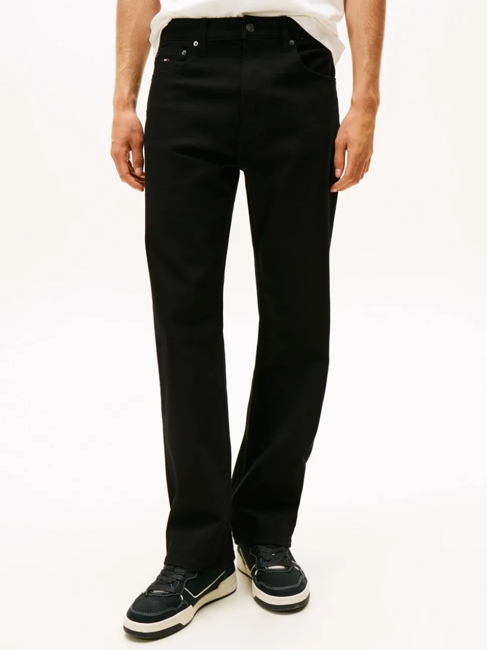 Tommy Jeans Black Otis Overdyed Black Straight Leg Jeans