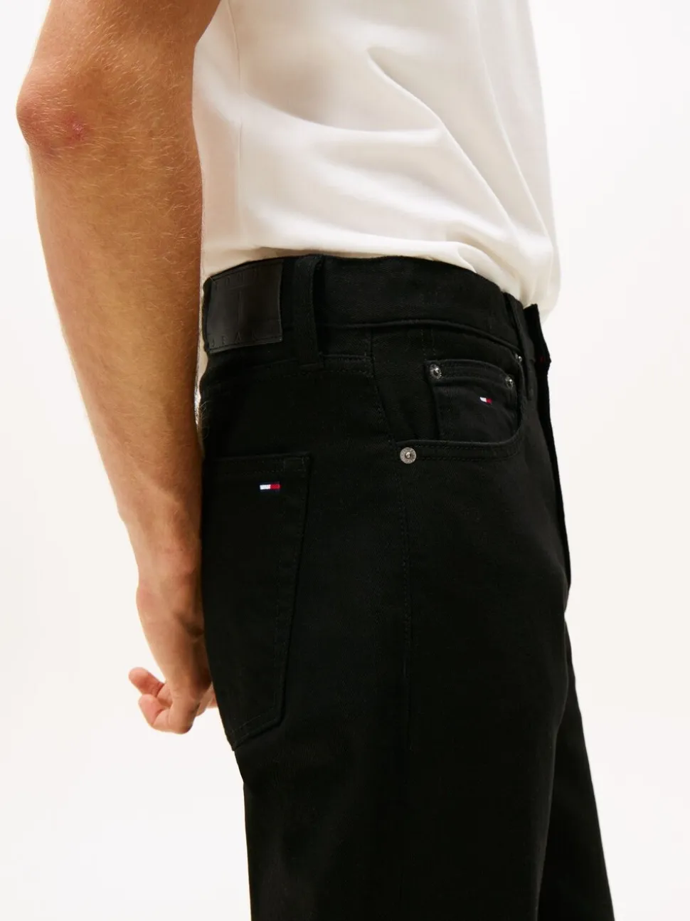 Tommy Jeans Black Otis Overdyed Black Straight Leg Jeans