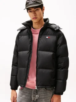 Tommy Jeans Black Water Repellent Ripstop Alaska Puffer Jacket