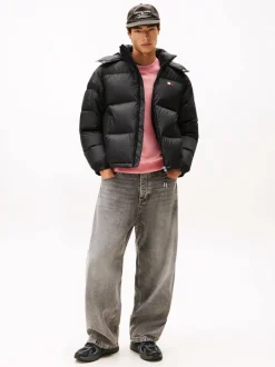 Tommy Jeans Black Water Repellent Ripstop Alaska Puffer Jacket