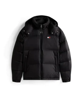 Tommy Jeans Black Water Repellent Ripstop Alaska Puffer Jacket