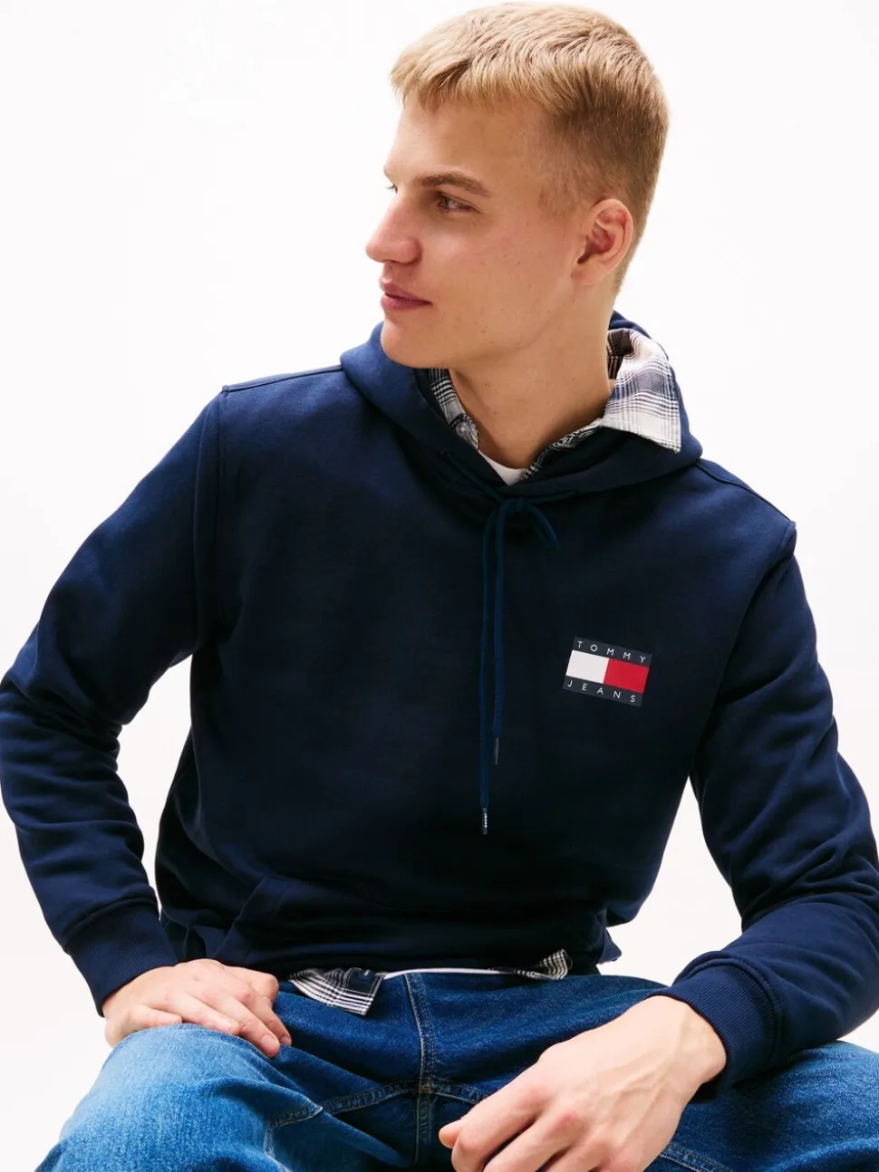 Tommy Jeans Blue Essential Flag Hoodies