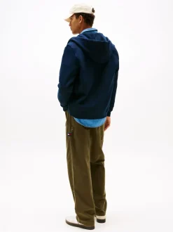 Tommy Jeans Blue Grey Flag Zip Up Hoodies