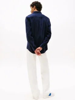 Tommy Jeans Blue Regular Fit Corduroy Shirt
