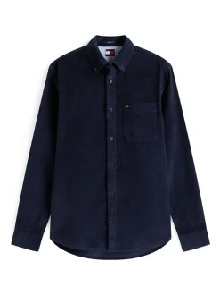 Tommy Jeans Blue Regular Fit Corduroy Shirt