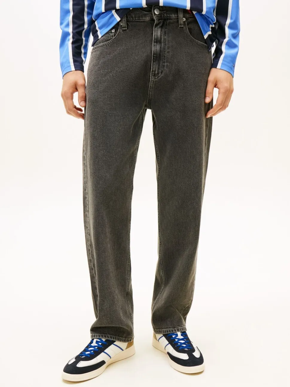 Tommy Jeans Grey Otis Faded Regular Straight Leg Jeans