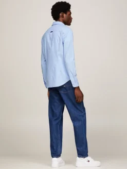 Tommy Jeans Light Blue Slim Stretch Oxford Shirt