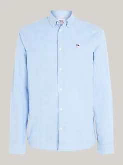 Tommy Jeans Light Blue Slim Stretch Oxford Shirt
