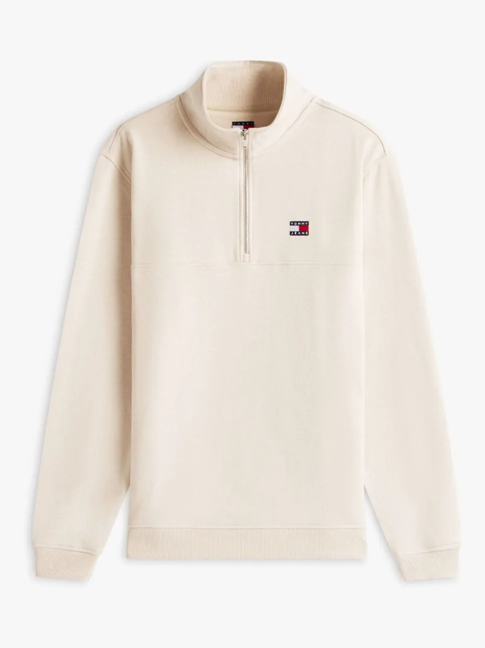Tommy Jeans White Badge Quarter-Zip Jumper
